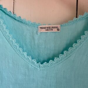 Terzo Millennio Aqua linen dress